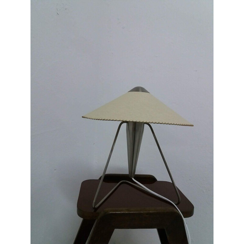 Lampe vintage de Frantova pour Okolo en papier beige et métal 1950