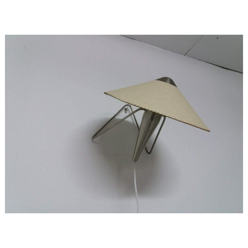Vintage lamp by Frantova for Okolo in beige paper and metal 1950