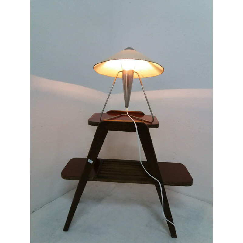 Vintage lamp by Frantova for Okolo in beige paper and metal 1950