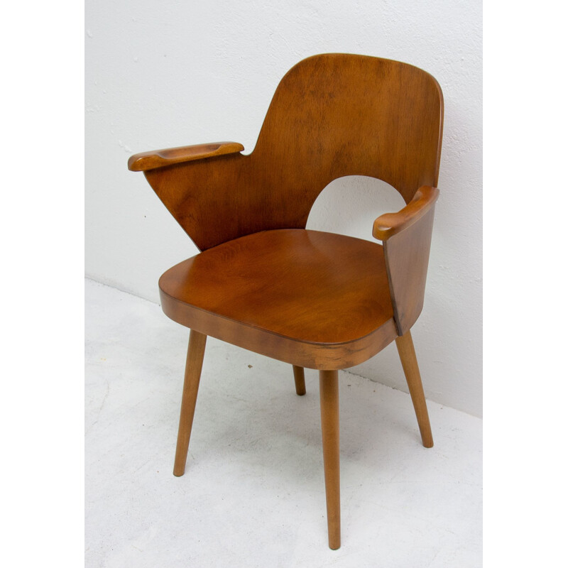 Vintage armchair by Oswald Haerdtl in plywood 1960