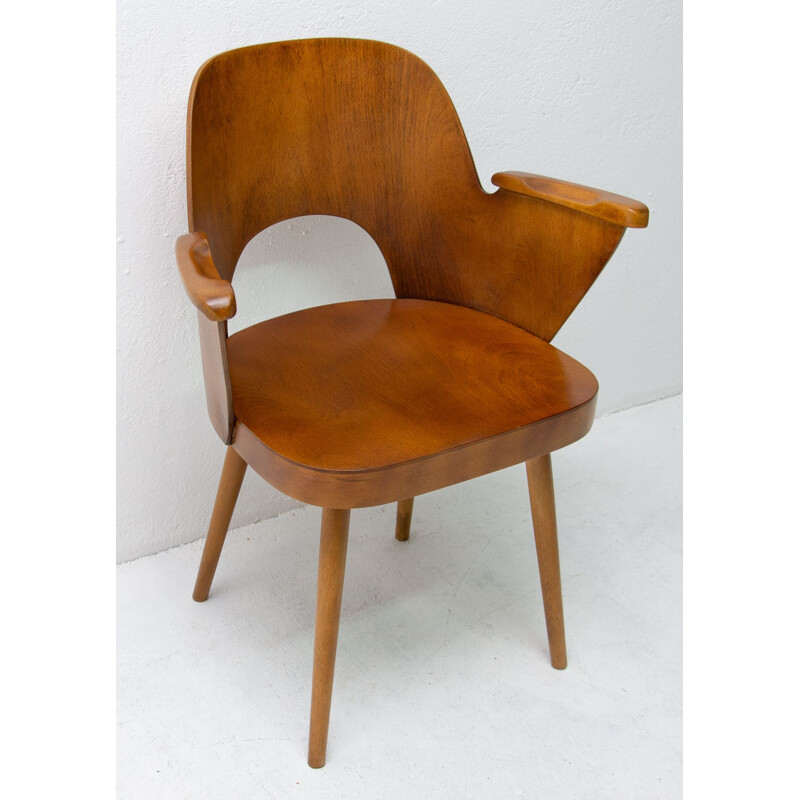 Vintage armchair by Oswald Haerdtl in plywood 1960