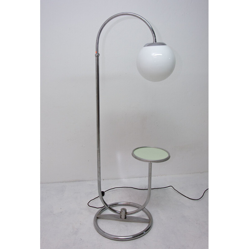 Candeeiro de pé cromado Vintage Bauhaus de Robert Slezak