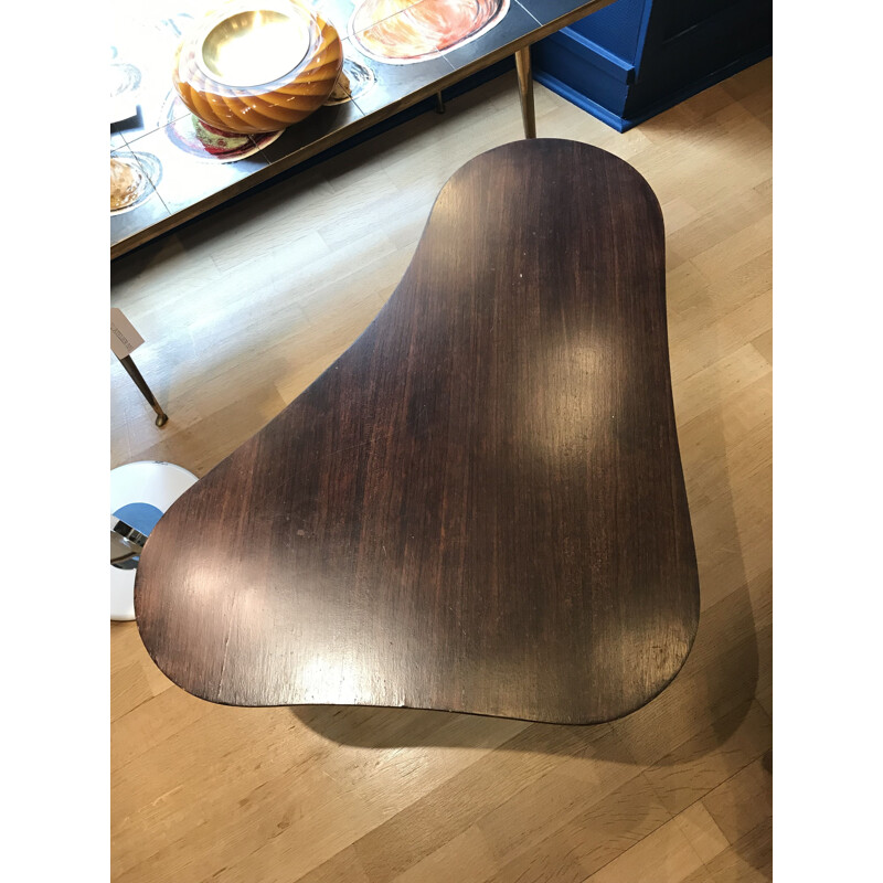 Table basse Boomerang vintage en bois