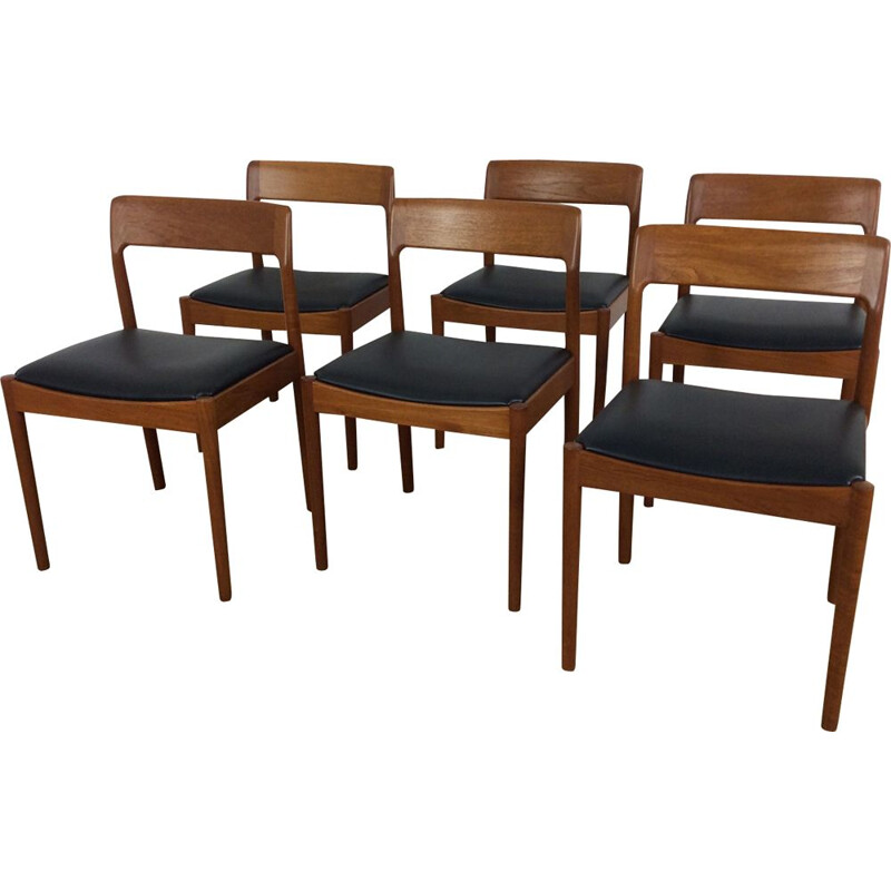 Set of 6 vintage dining chairs in teak by Dalescraft, British, 1960s