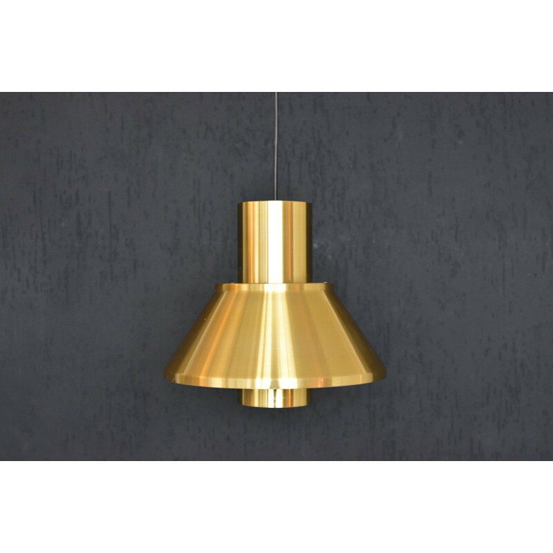 Golden pendant lamp by Jo Hammerborg for Fog & Mørup