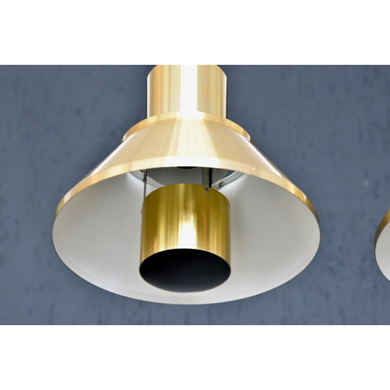 Golden pendant lamp by Jo Hammerborg for Fog & Mørup