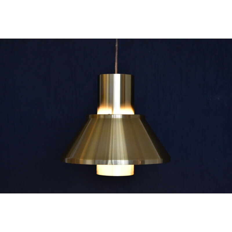 Golden pendant lamp by Jo Hammerborg for Fog & Mørup