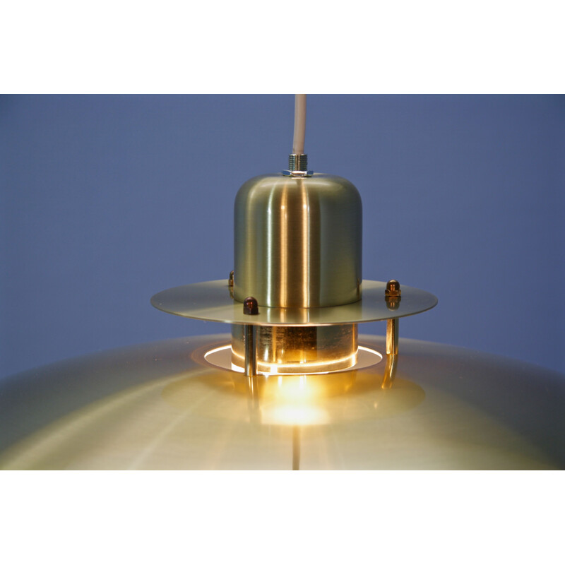 Danish pendant lamp in brass-coated aluminium
