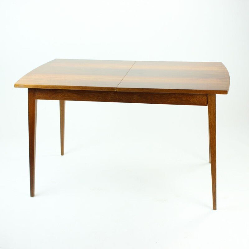 Vintage Dining Table foldout in Walnut Veneer for Jitona, Czechoslovakia 1970