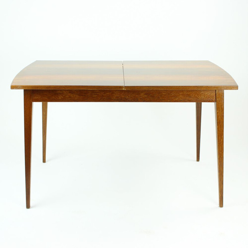 Vintage Dining Table foldout in Walnut Veneer for Jitona, Czechoslovakia 1970