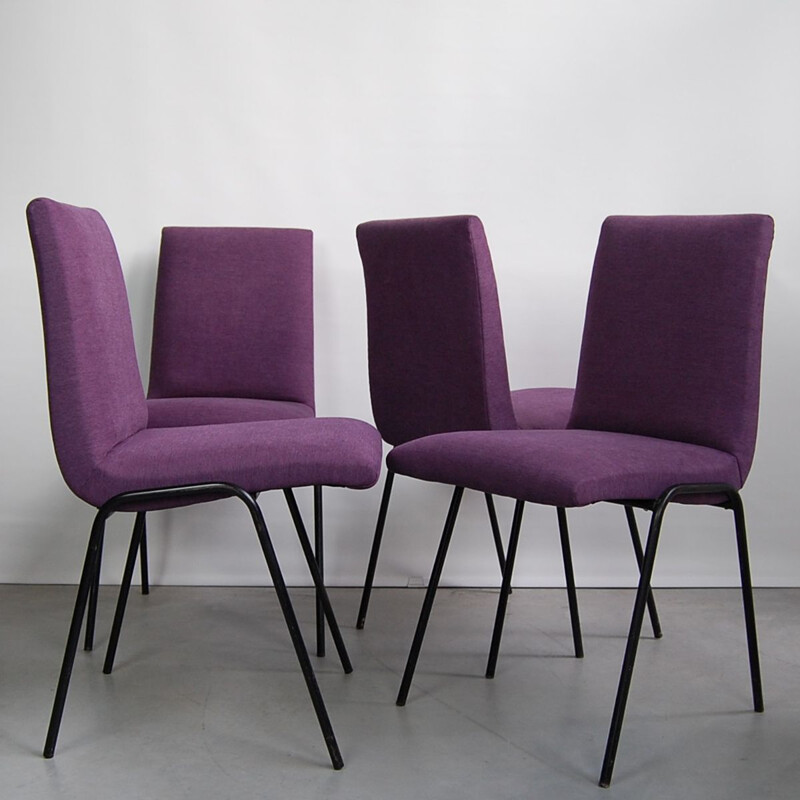 Set of 4 vintage chairs model Robert by Pierre Guariche for Meurop