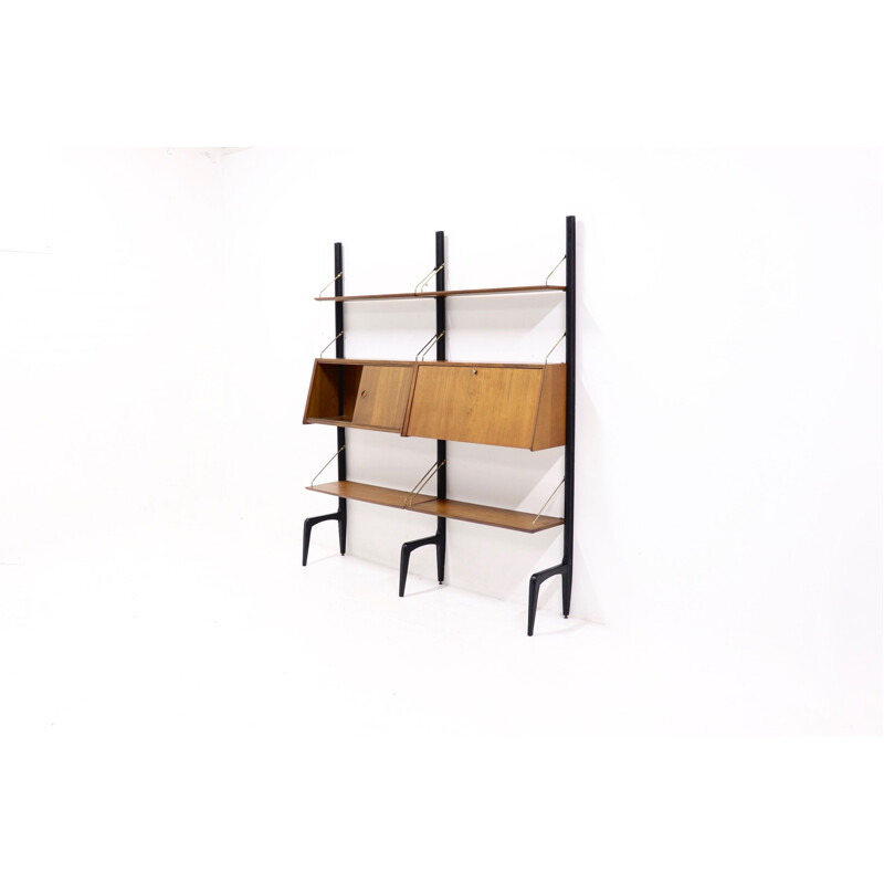 Vintage shelf in Teak by Louis van Teeffelen for WeBe 1950s