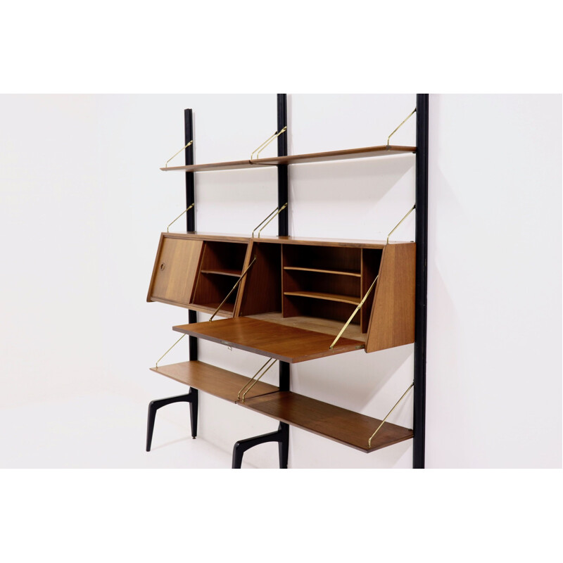 Vintage shelf in Teak by Louis van Teeffelen for WeBe 1950s