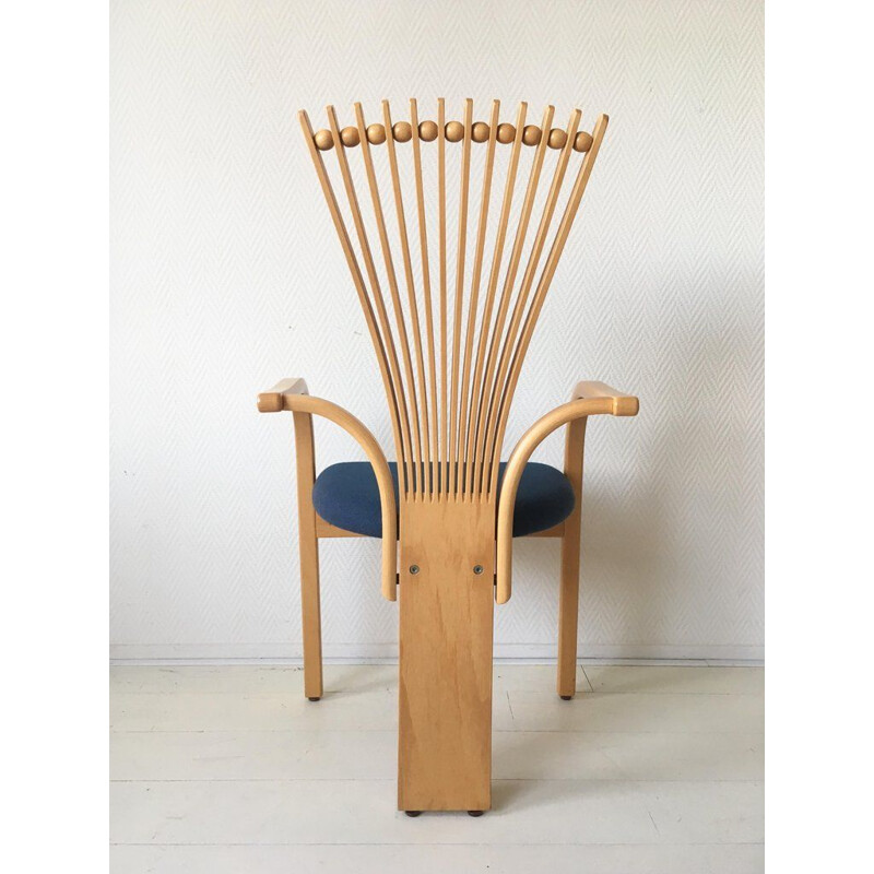 Ensemble de 4 chaises vintage pour Westnofa en laine et chêne1980