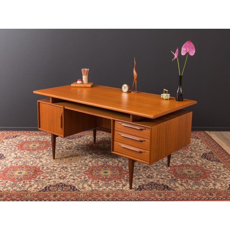 Vintage writing desk for Heinrich Riestenpatt in teak 1960s