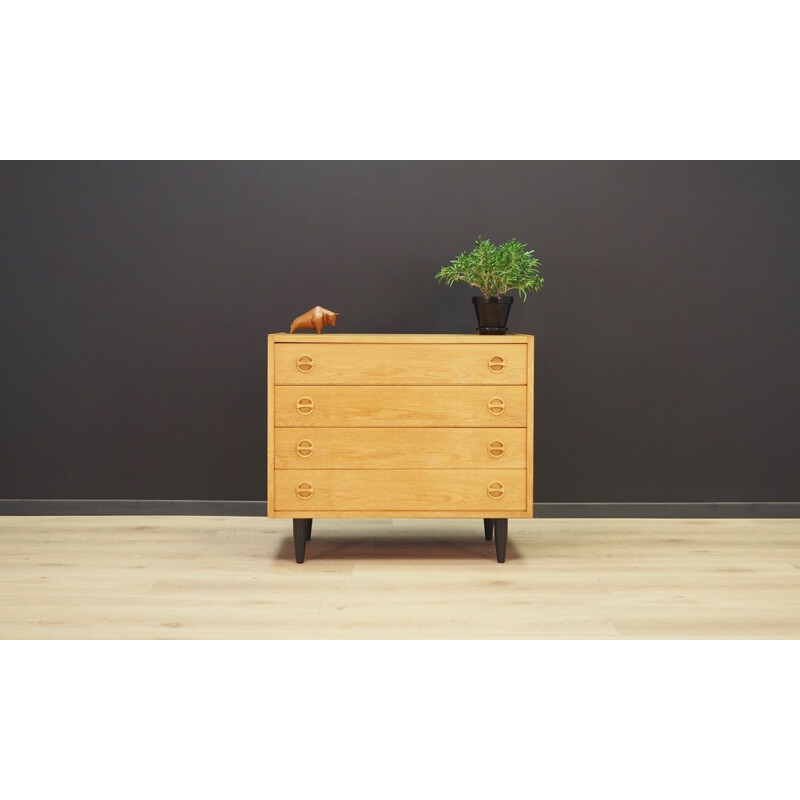 Vintage danish chest of drawers in ashwood 1970