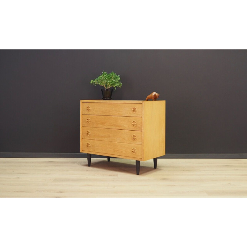 Vintage danish chest of drawers in ashwood 1970