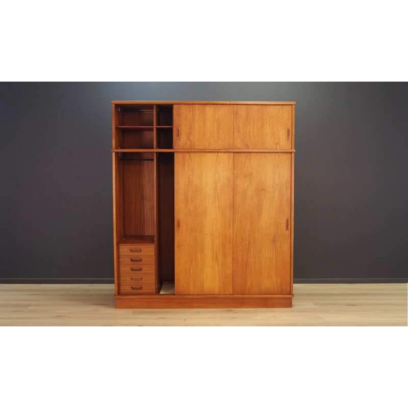 Vintage danish teak wardrobe 1970