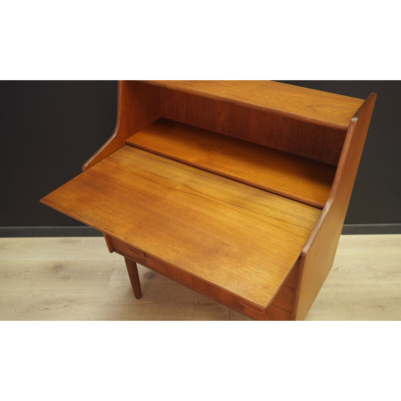 Vintage danish writing desk in teak 1970