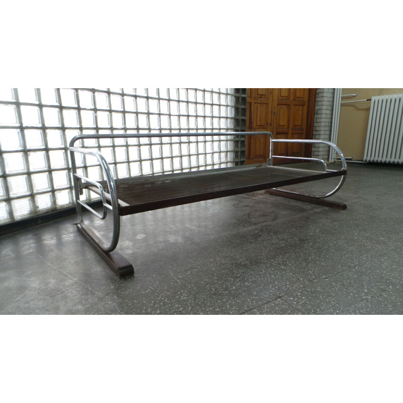 Vintage chrome tubular sofa for Hynek Gottwald 1930