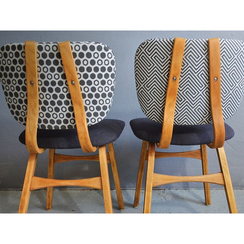 Vintage set of 4 dining chairs from the 50s