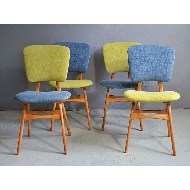 Vintage set of 4 dining chairs from the 50s