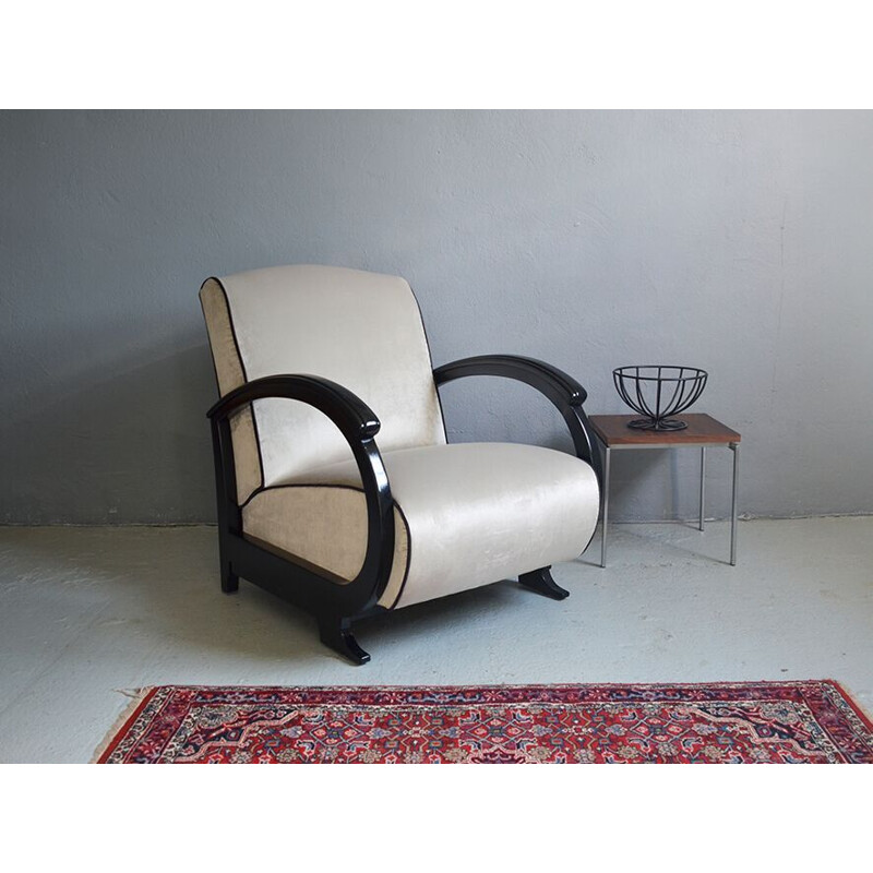 Vintage white armchair from the 30s