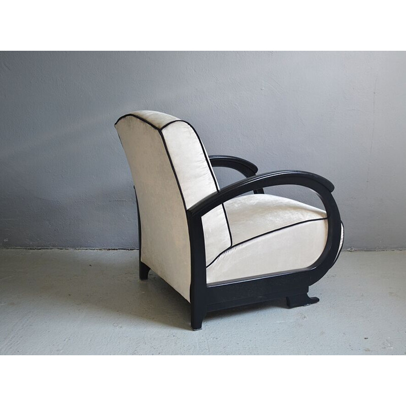 Vintage white armchair from the 30s