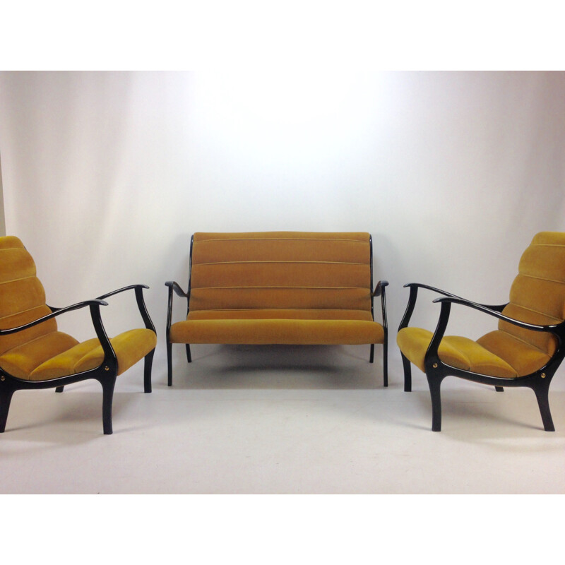 Vintage Italian lounge set by Ezio Longhi for Elam, 1950