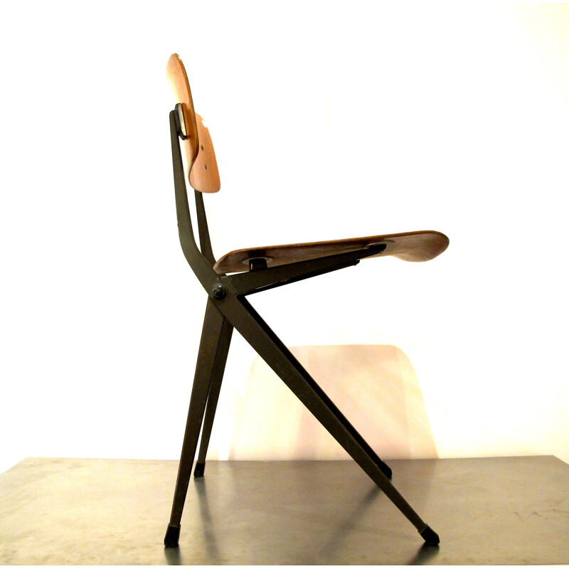 Result chair in wood and metal, Frizo KRAMER - 1954