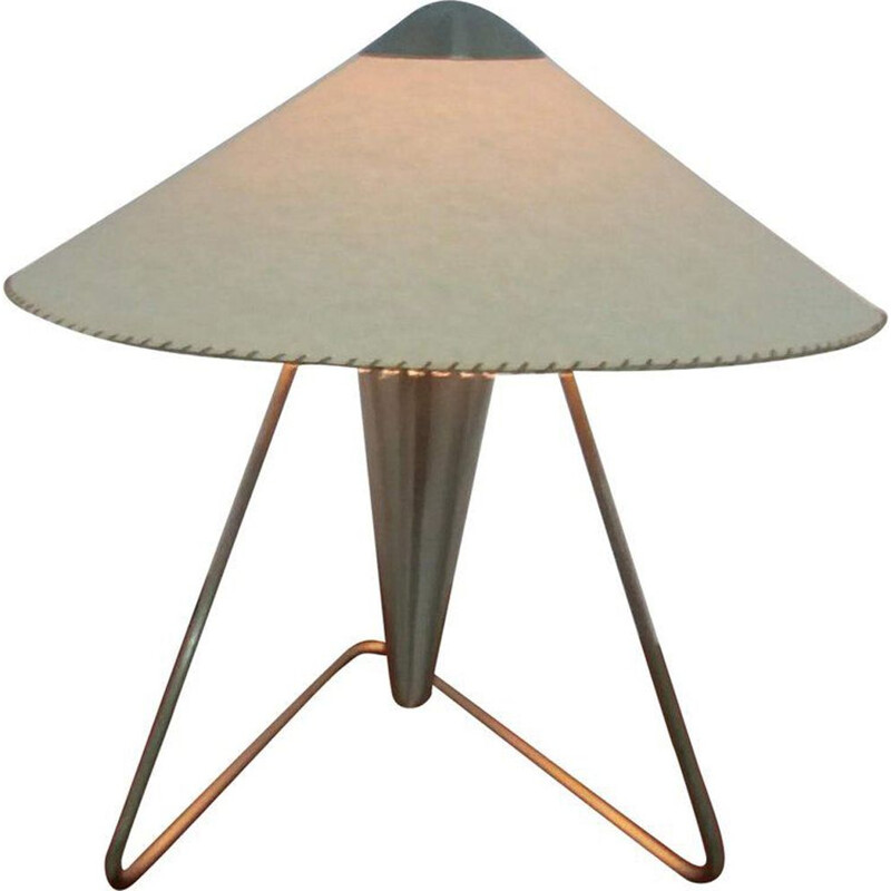 Vintage lamp by Frantova for Okolo in beige paper and metal 1950