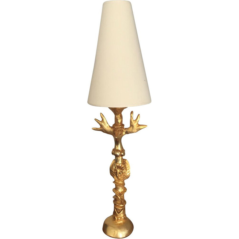 Lampe vintage en bronze par Pierre Casenove