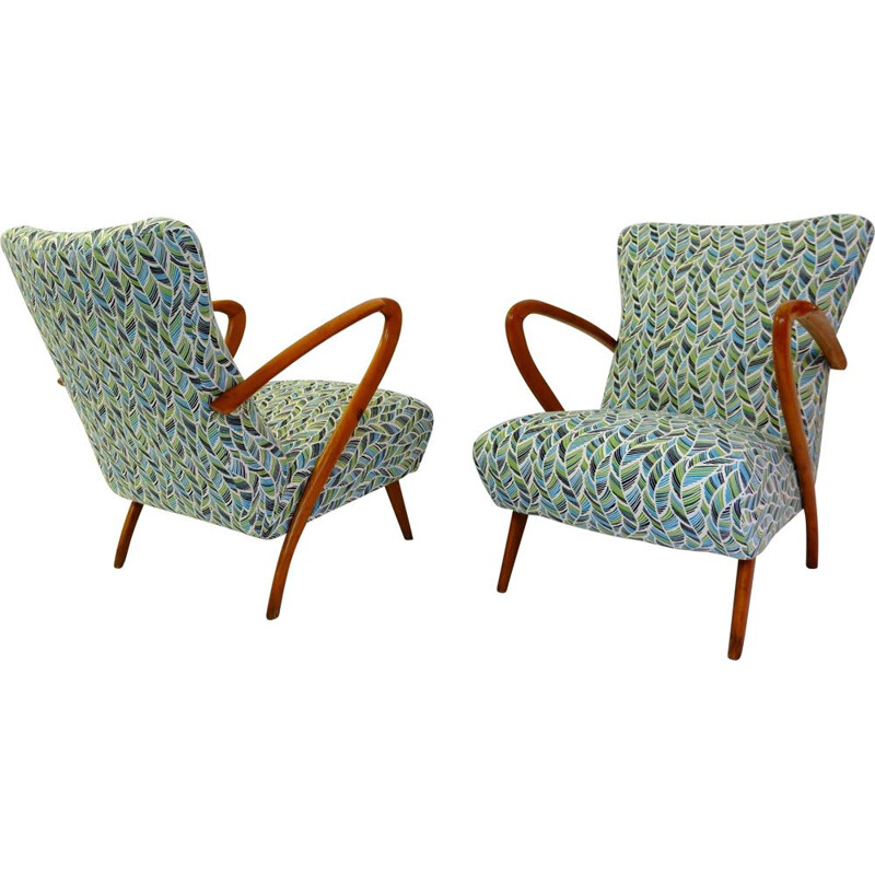 Pair of vintage armchairs by Guglielmo Ulrich