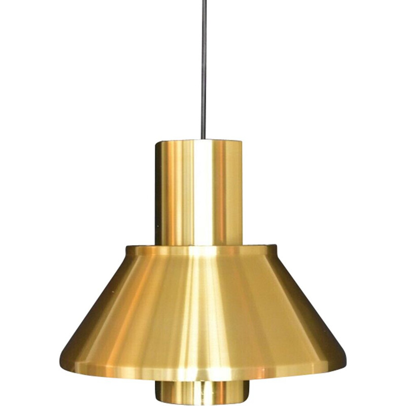 Golden pendant lamp by Jo Hammerborg for Fog & Mørup