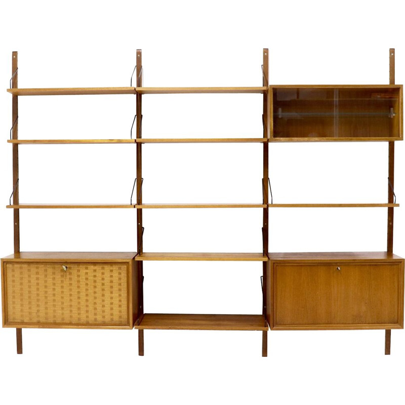 Vintage bookcase in teak Royal System by Poul Cadovius for Cado, Denmark, 1960s