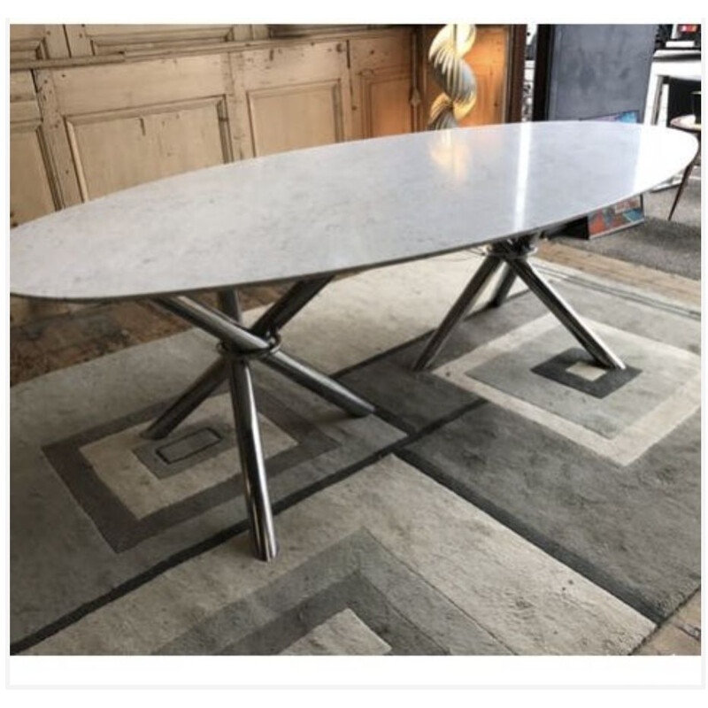 Vintage table Italian in marble