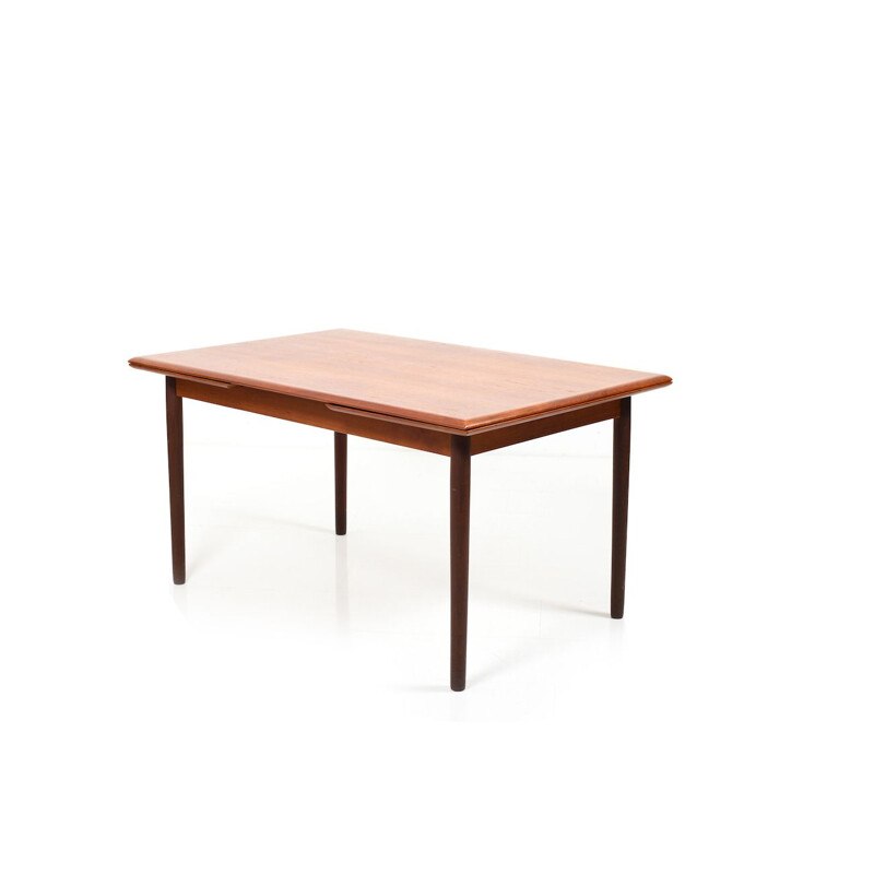 Vintage Deense teakhouten eettafel, 1960