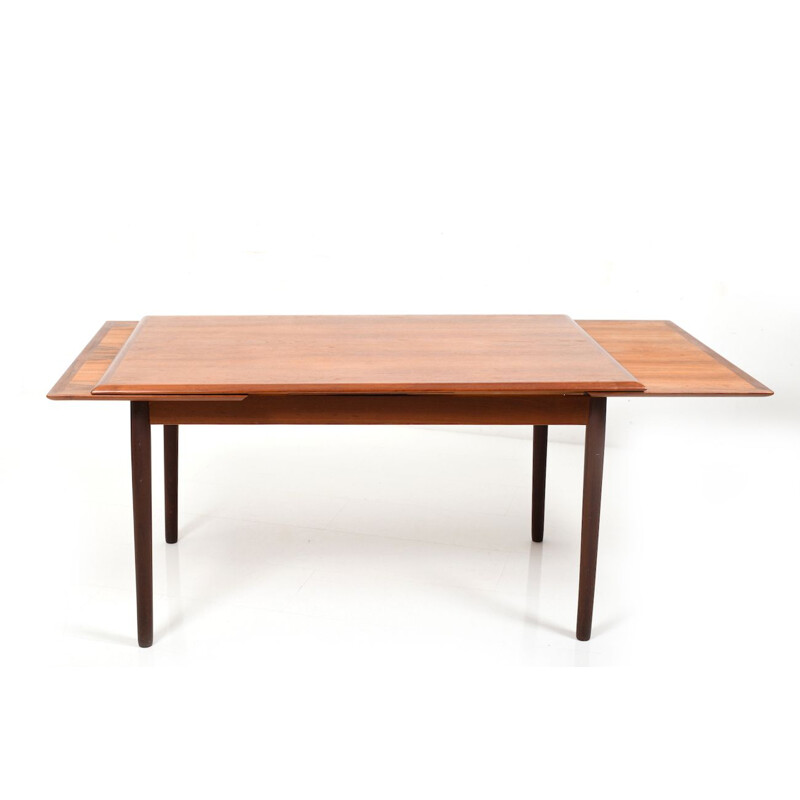 Vintage Deense teakhouten eettafel, 1960