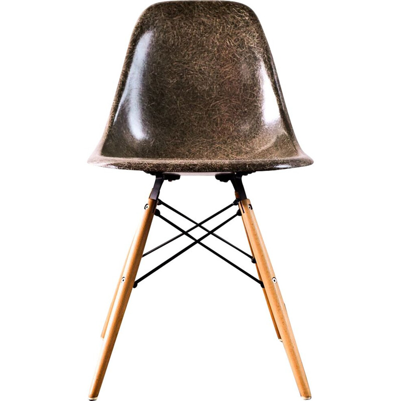 Vintage fiberglass dining chair by Charles & Ray Eames,1958