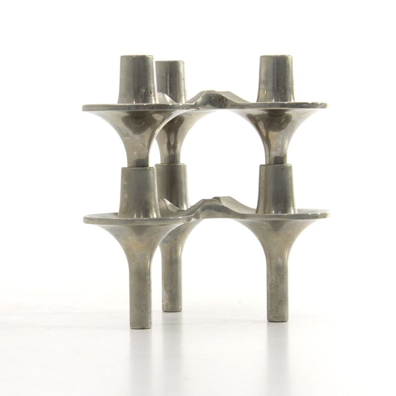 Pair of candle holders by Ceasar Stoffi and Fritz Nagel for BMF, 1960