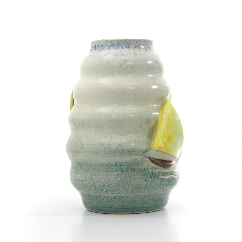 Vintage vase in ceramic, Futuristic by Pozzo Garitta of  Albisola , 1930s