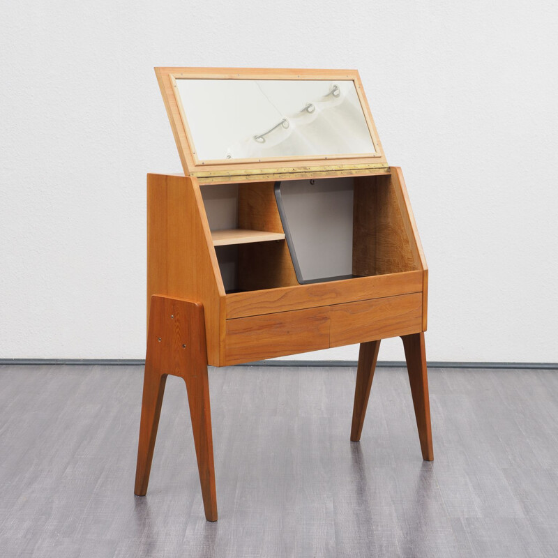 Vintage cabinet dressing table in ashwood, 1950s 