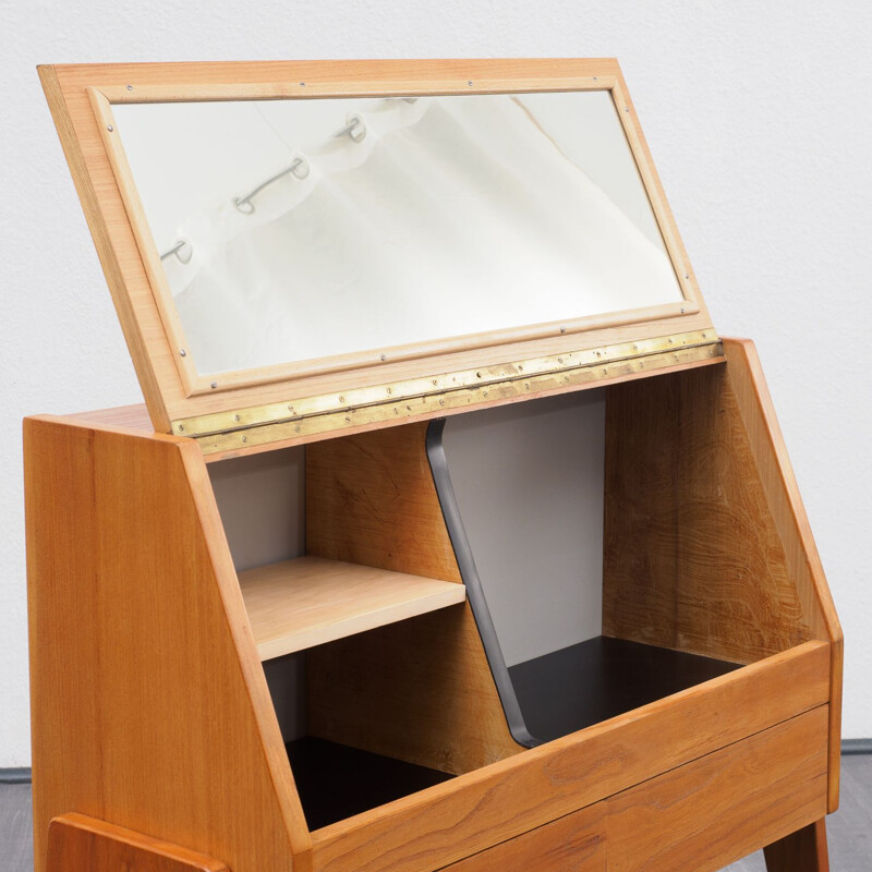 Vintage cabinet dressing table in ashwood, 1950s 