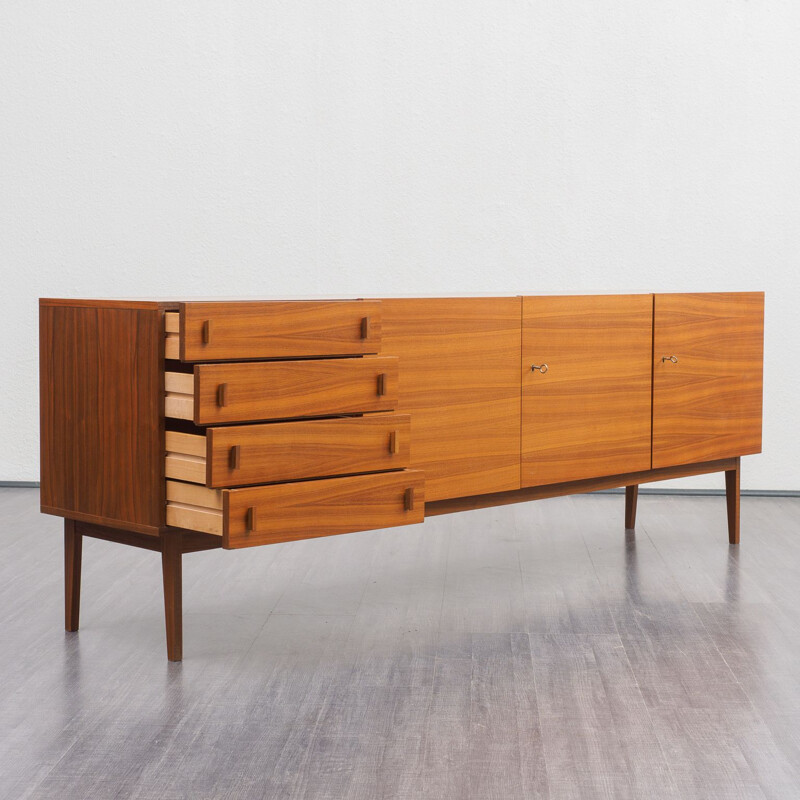 Enfilade vintage en noyer 210cm, années 1960  