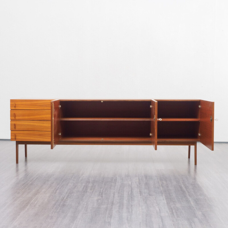 Enfilade vintage en noyer 210cm, années 1960  