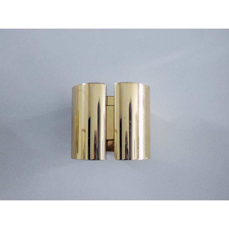 Set of 3 vintage Wall Lights in Brass by Falkenbergs, Sweden, 1980s