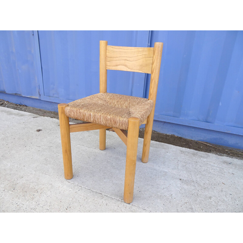 Vintage chair Meribel by charlotte perriand for Steph Simon in Elm