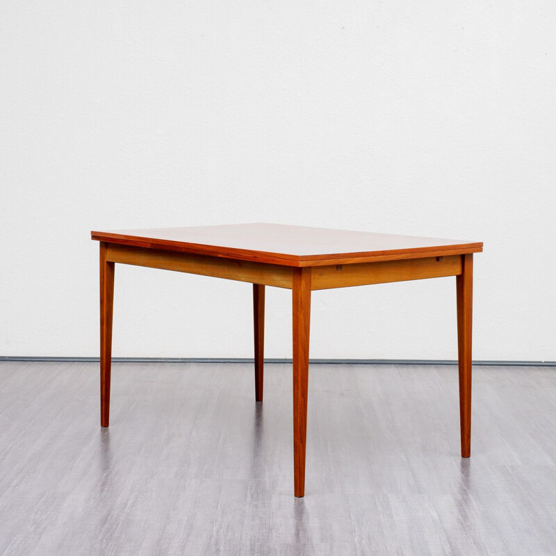 Vintage dining table in walnut, extendable 1960s 