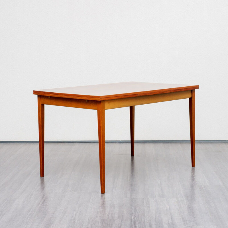 Vintage dining table in walnut, extendable 1960s 