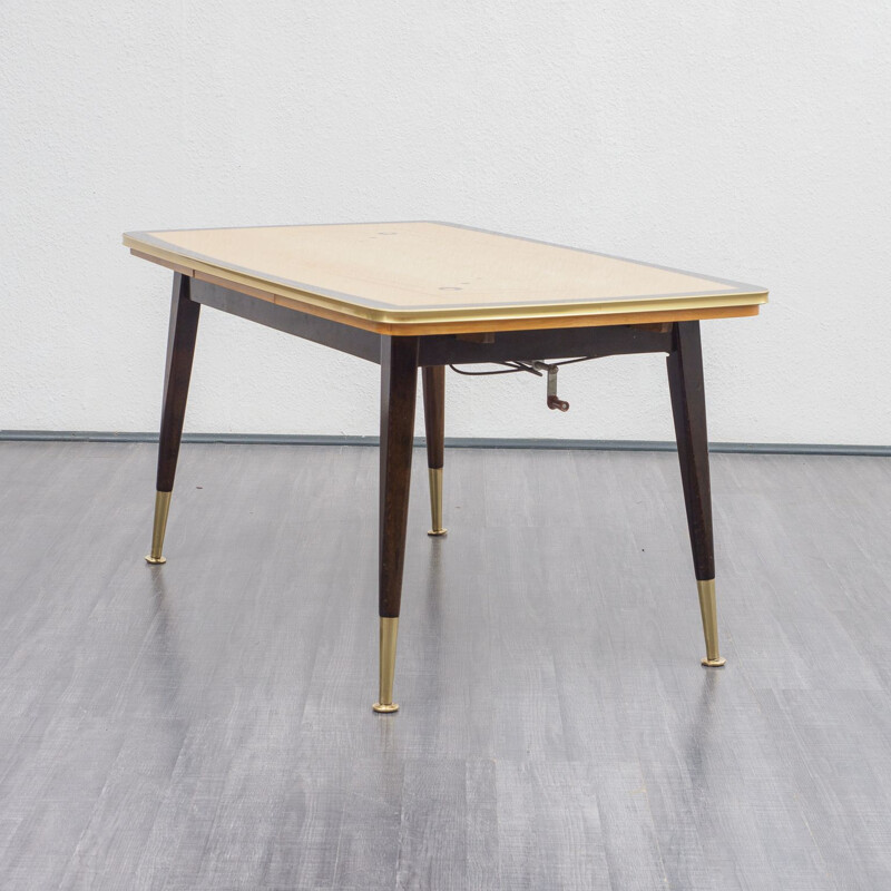 Vintage dining table / coffee table with graphic pattern 1950s 
